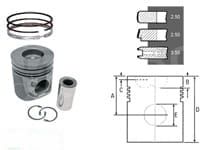 U5LP0058 Tłok + pierścienie Nural STD