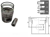 4225019M91 Tok + pierścienie Kolbenshmidt STD